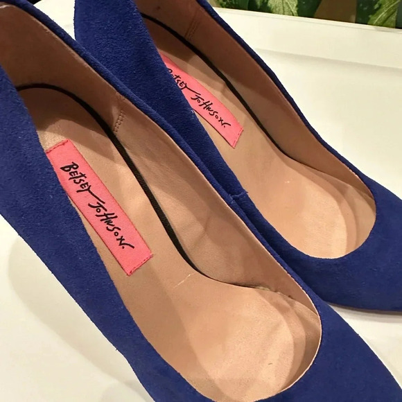 Betsy Johnson Rese suede Glitter wedge size 7 - Picture 6 of 9